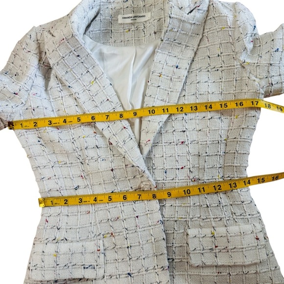 Amanda Uprichard tweed blazer in off white EUC - Picture 9 of 11